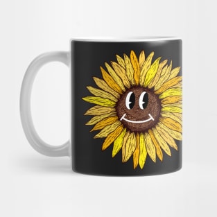 Sunflower Smiley Vintage Mug